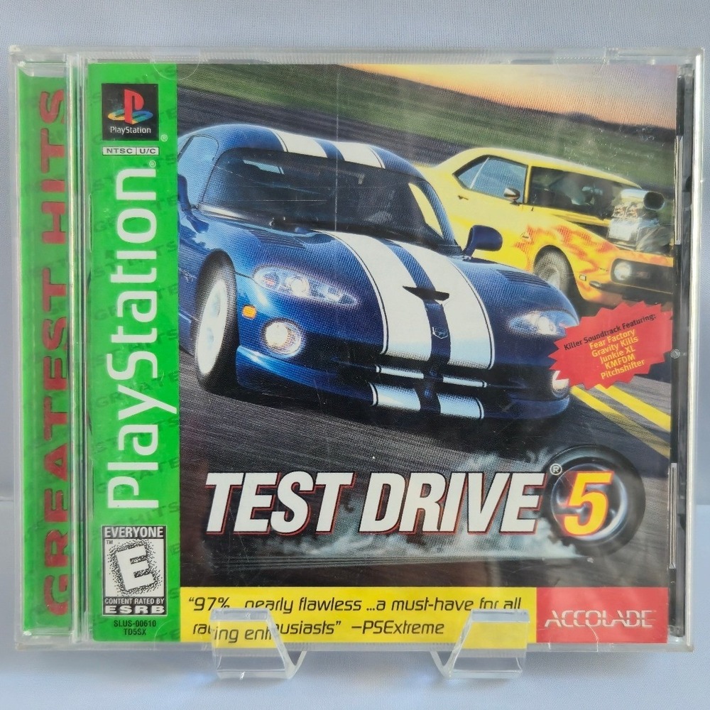 Test Drive 5 Greatest Hits - Sony PlayStation 1 - Complete CIB W/ Manual Tested